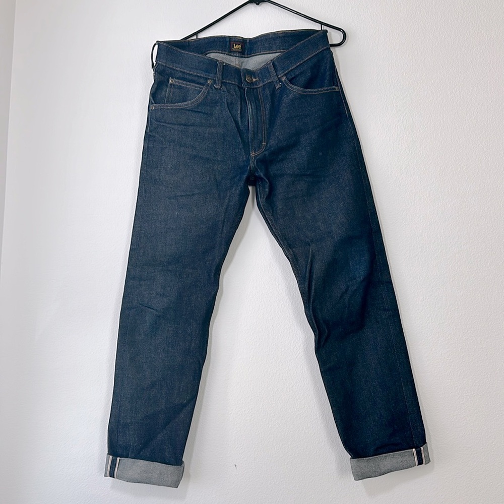 Lee Selvedge Denim, Straight Fit, Dark Wash, 36W 33L